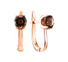 Золоті сережки з раухтопазом (С4179 Ртоп)