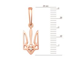 Золота підвіска Герб України з фіанітом (ПВ677и): купить