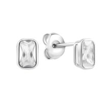 Срібні пусети з фіанітами (SZDE09094)