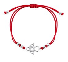 Браслет на нити с фианитами Ангел Золотой Век (75116б)