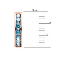 Золотые серьги-конго с фианитами Swarovski (С4174 Royal Ukraine): купить