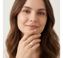 Золотое кольцо с жемчугом (119100510101п): купить