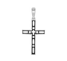 Серебряная подвеска Крестик с эмалью (PG00936)