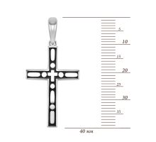 Серебряная подвеска Крестик с эмалью (PG00936): купить
