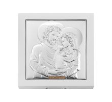 Срібна ікона Свята Родина (EP713-412XB-WH/S)