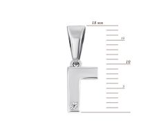 Серебряная подвеска Буква Г с фианитом (ПВ284с): купить