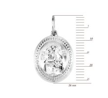 Серебряная подвеска-иконка «Божья Матерь» (А072/1): купить