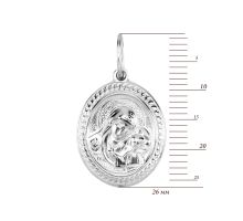 Серебряная подвеска-иконка «Божья Матерь» (А073/2): купить