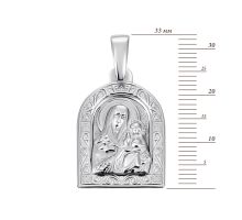 Серебряная подвеска-иконка «Божья Матерь Казанская» (ПБ257с): купить