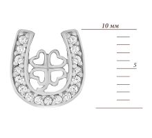 Серебряная подвеска с фианитами (39095): купить