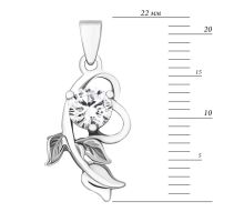 Серебряная подвеска с фианитом (SP00175): купить