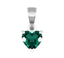 Серебряная подвеска с зеленым кварцем (3018/1р-QGR)