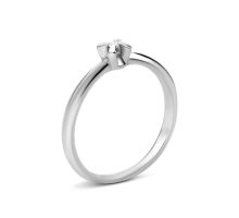 Серебряное кольцо с бриллиантом (1876/1р-BR)