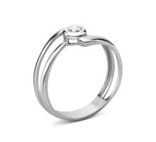 Серебряное кольцо с бриллиантом (1881/1р-BR)