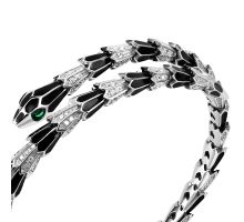 Серебряный браслет с фианитами и эмалью (9550395зб): купить