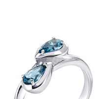 Серебряное кольцо с кварцем London blue (1744/1р-QLB): купить