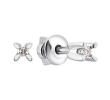 Серебряные пуссеты с бриллиантами (2402/1р-BR)