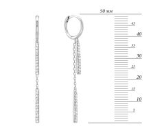 Серебряные серьги-подвески (B02605): купить