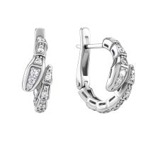 Серебряные серьги с фианитами (20855)