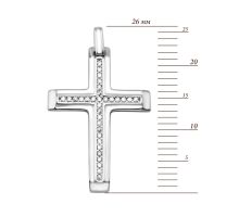 Серебряный крестик с фианитами (SZDP10779): купить