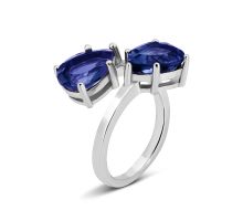 Серебряное кольцо c Crystal (SR31325-BW Sap gl)