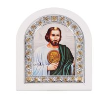 Серебряная икона Святой Юда Тадеуш (EP304-483XAG-WH/P)