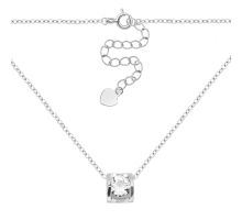 Серебряное колье с фианитом (EN01975)