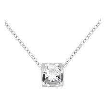 Серебряное колье с фианитом (EN01975): купить