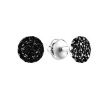 Серебряные пусеты с фианитами (2590ч/1р-CZ)