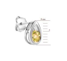 Серебряные пусеты с хризолитом (SZDE75951-2): купить