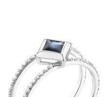 Золота каблучка з сапфіром та діамантами (К100332.2с): купить