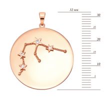 Золотая подвеска Водолей с фианитами (3101032001 водолій): купить