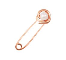 Золота брошка-булавка з перлами (610710410101п)
