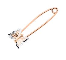 Золотая брошь-булавка Бабочка (9037)