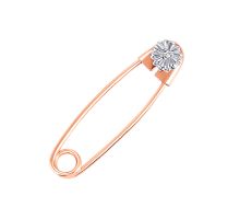 Золотая брошь-булавка с фианитом (Бл 004/2)