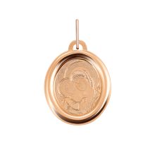 Золотая подвеска-икона Божией Матери Почаевская (30595-3/01/0)