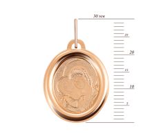 Золотая подвеска-икона Божией Матери Почаевская (30595-3/01/0): купить