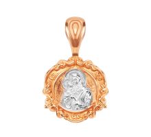 Золотая подвеска-иконка Божией Матери (31514-1/01/1)