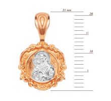 Золотая подвеска-иконка Божией Матери (31514-1/01/1): купить