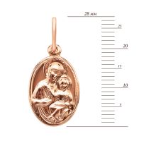 Золотая подвеска-иконка Божией Матери (и029): купить