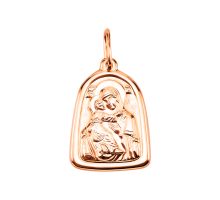 Золотая подвеска-иконка Божией Матери (и059)