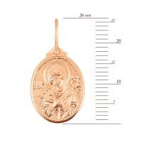 Золотая подвеска-иконка Божией Матери «Семистрельная» (П0141): купить