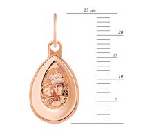 Золотая подвеска-иконка Божией Матери Владимирская (30553-10/01/0 (30553/10лгр): купить