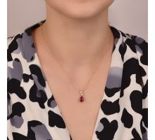 Золотая подвеска с рубином и бриллиантом (33483RUBY): купить