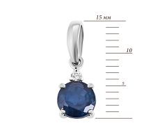 Золотая подвеска с сапфиром и бриллиантами (33487/1SAPH): купить