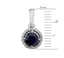 Золотая подвеска с сапфиром и бриллиантами (33506/1SAPH): купить