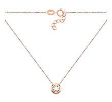 Золотое колье с фианитом (4111012201)