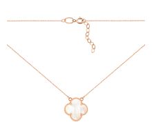 Золотое колье Клевер с перламутром (4111015101)