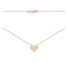 Золотое колье Сердце с фианитами (711150410101)