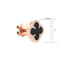 Золотые пуссеты с бриллиантами (WB3.24К оникс): купить